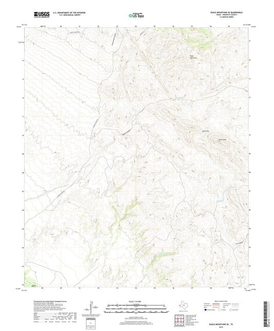 Eagle Mountains SE Texas US Topo Map Image
