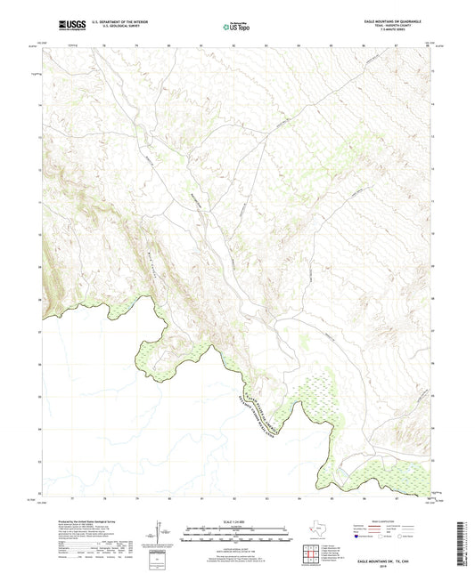 Eagle Mountains SW Texas US Topo Map Image