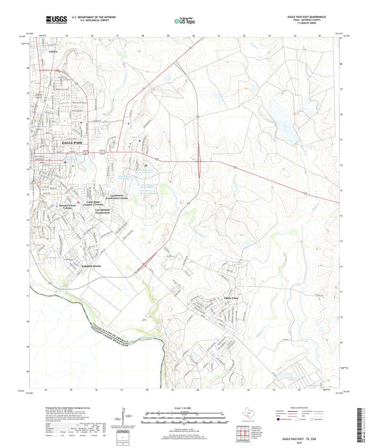 Eagle Pass East Texas US Topo Map Image