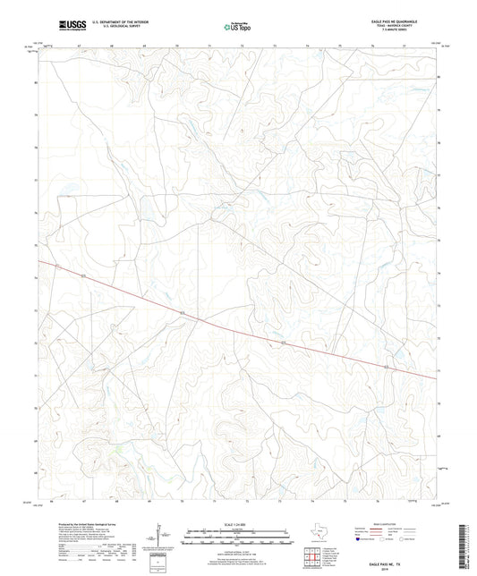 Eagle Pass NE Texas US Topo Map Image