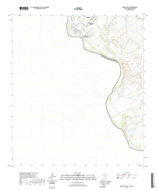 Eagle Pass SW Texas US Topo Map Image