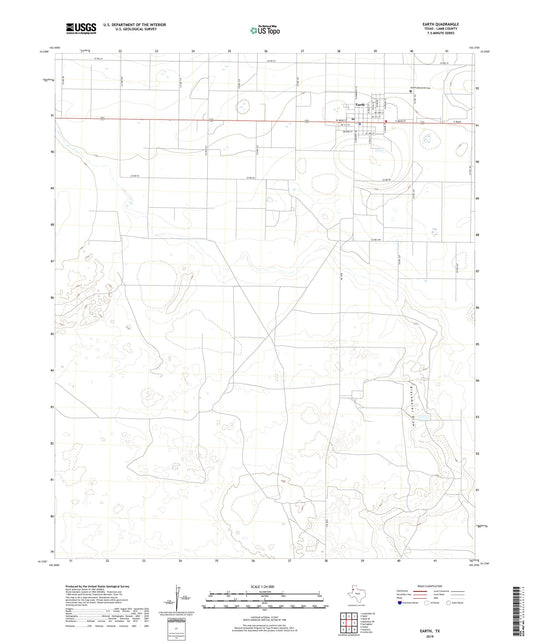 Earth Texas US Topo Map Image
