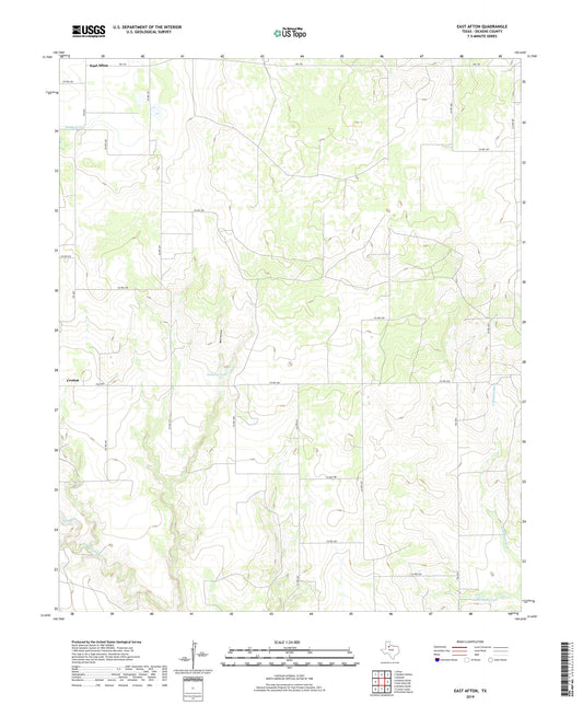 East Afton Texas US Topo Map Image