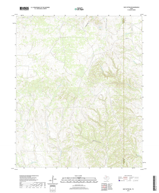 East Afton NE Texas US Topo Map Image
