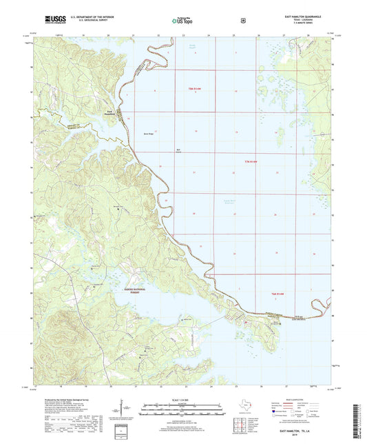 East Hamilton Texas US Topo Map Image