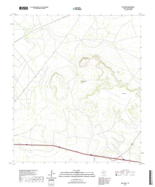 East Mesa Texas US Topo Map Image