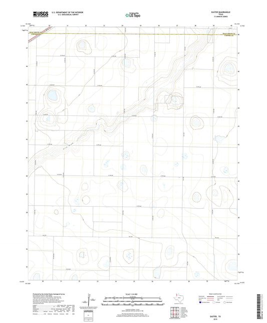 Easter Texas US Topo Map Image
