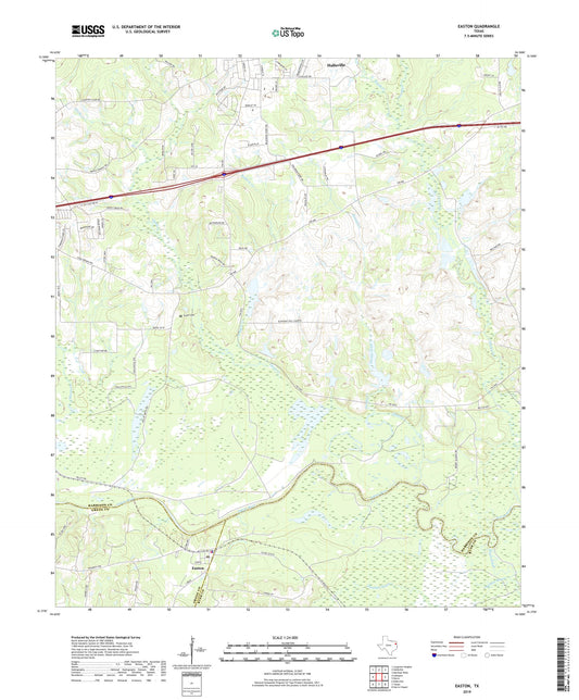 Easton Texas US Topo Map Image