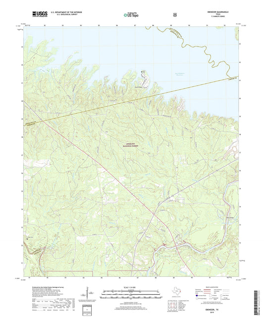 Ebenezer Texas US Topo Map Image