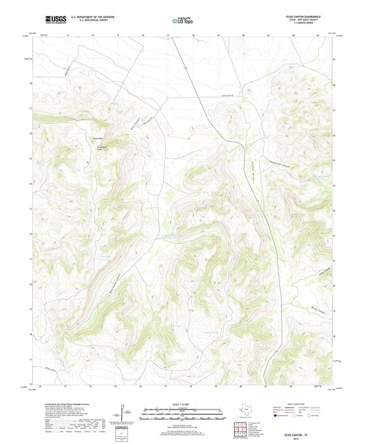 Echo Canyon Texas US Topo Map Image