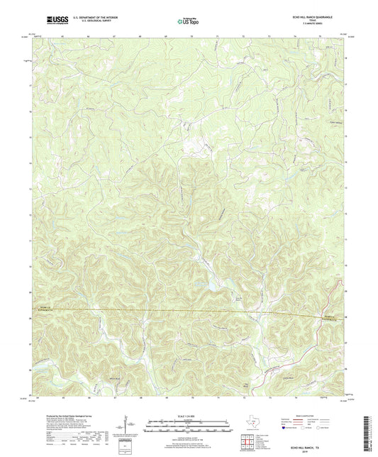 Echo Hill Ranch Texas US Topo Map Image