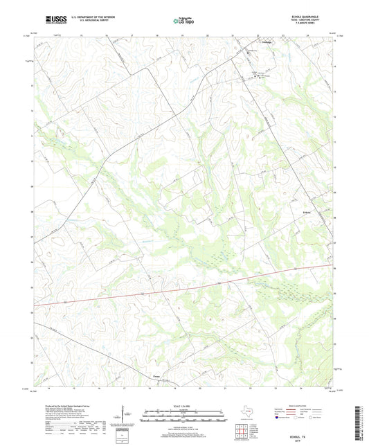 Echols Texas US Topo Map Image