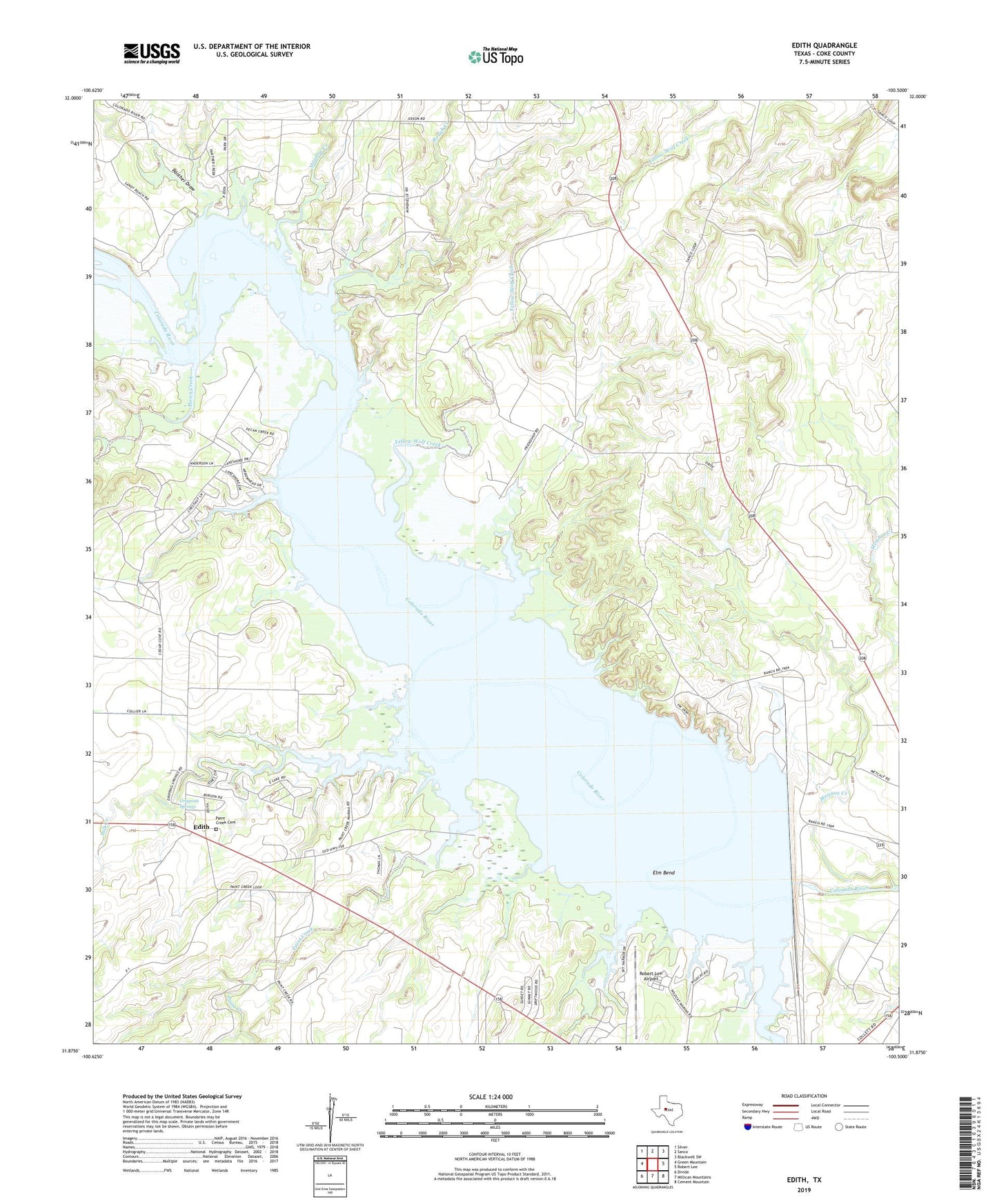 Edith Texas US Topo Map Image