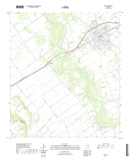Edna Texas US Topo Map Image