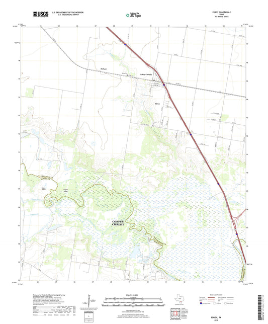 Edroy Texas US Topo Map Image