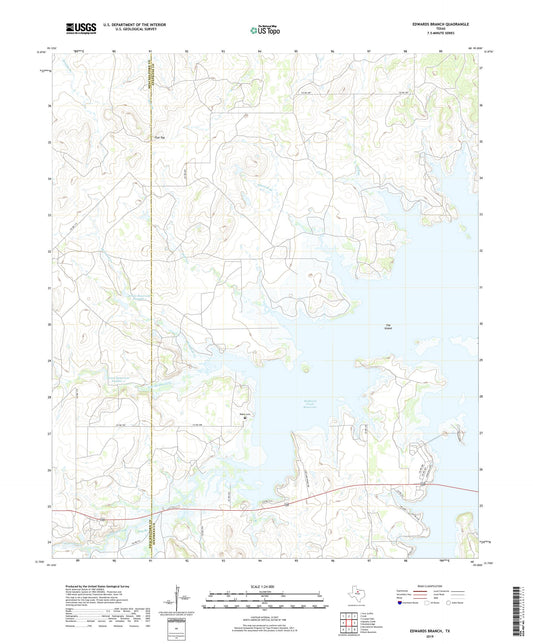Edwards Branch Texas US Topo Map Image