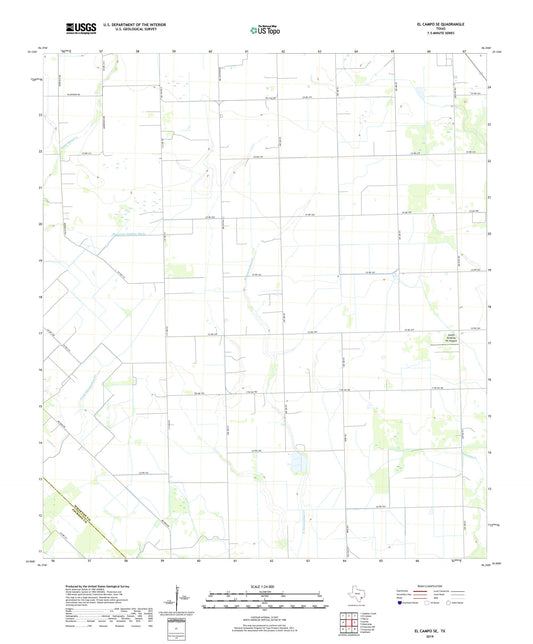 El Campo SE Texas US Topo Map Image