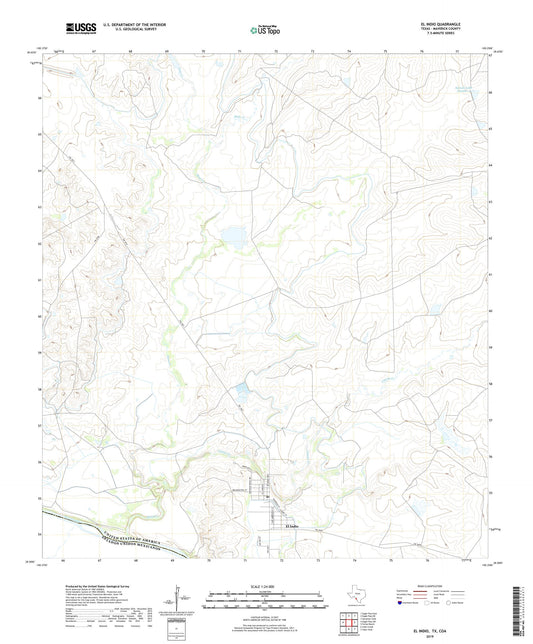 El Indio Texas US Topo Map Image