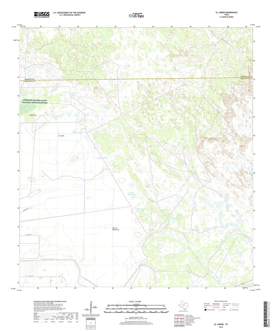 El Jardin Texas US Topo Map Image