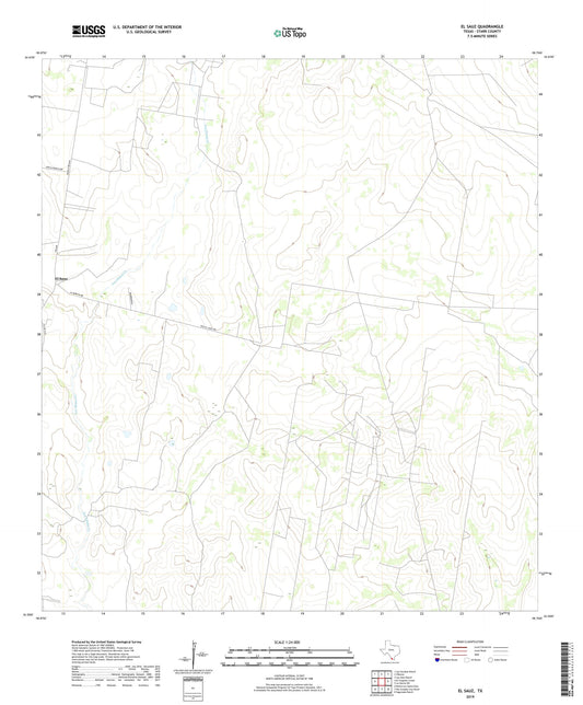 El Sauz Texas US Topo Map Image