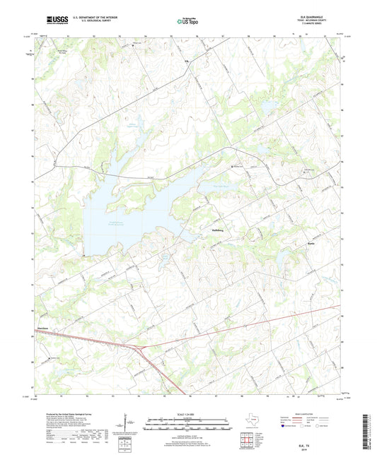 Elk Texas US Topo Map Image