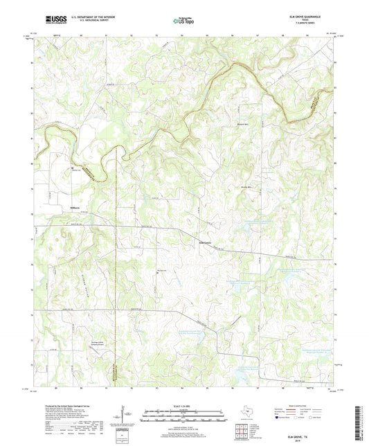 Elm Grove Texas US Topo Map Image