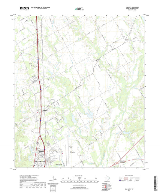 Elm Mott Texas US Topo Map Image