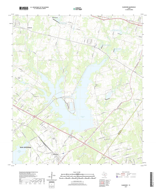 Elmendorf Texas US Topo Map Image