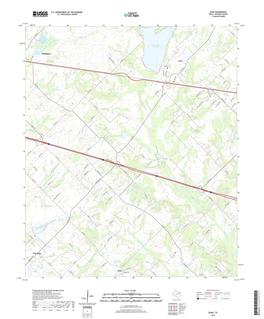 Elmo Texas US Topo Map Image