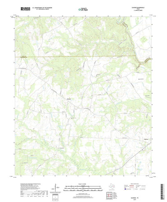 Elwood Texas US Topo Map Image