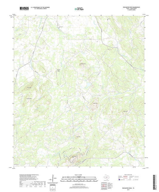 Enchanted Rock Texas US Topo Map Image