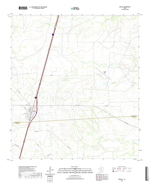 Encinal Texas US Topo Map Image