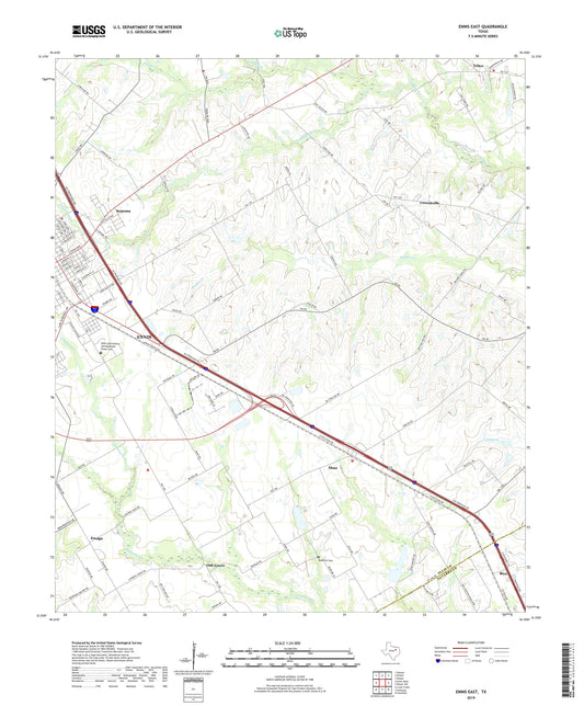 Ennis East Texas US Topo Map Image