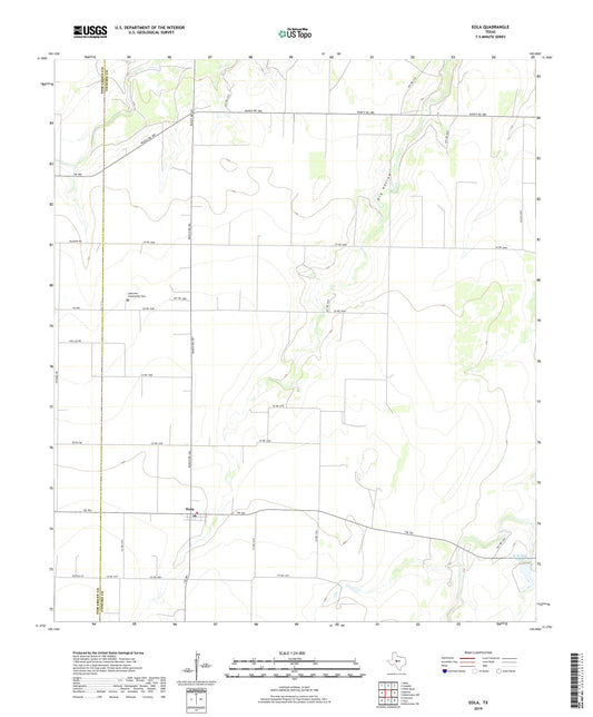 Eola Texas US Topo Map Image