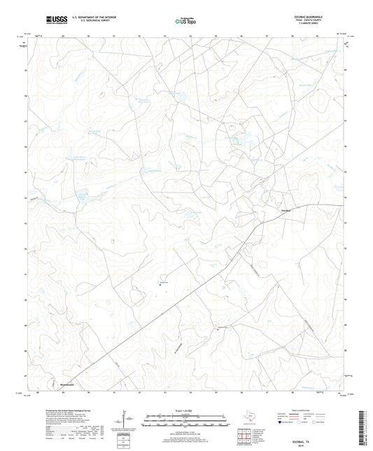 Escobas Texas US Topo Map Image