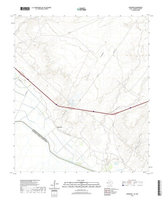 Esperanza Texas US Topo Map Image