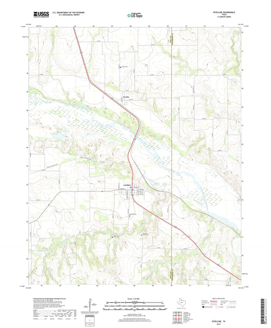 Estelline Texas US Topo Map Image