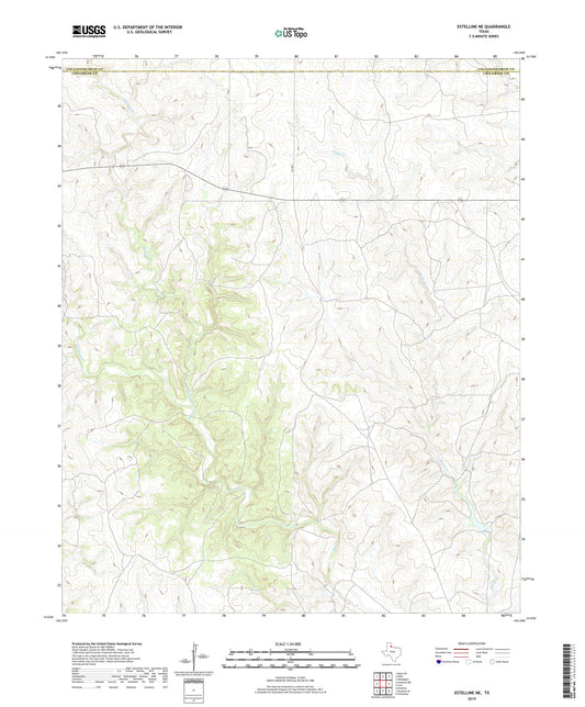 Estelline NE Texas US Topo Map Image