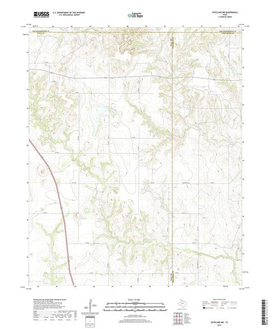 Estelline NW Texas US Topo Map Image