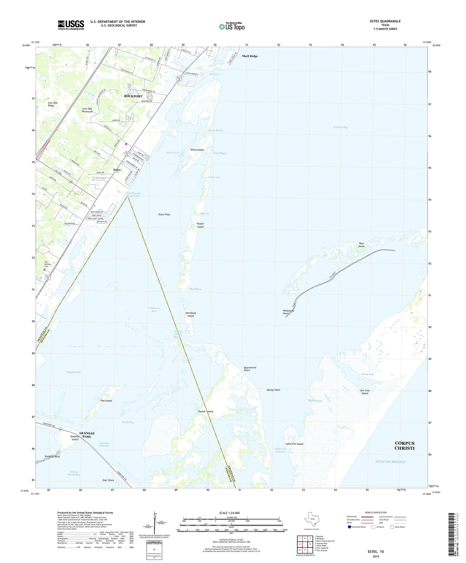 Estes Texas US Topo Map Image
