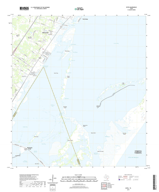 Estes Texas US Topo Map Image