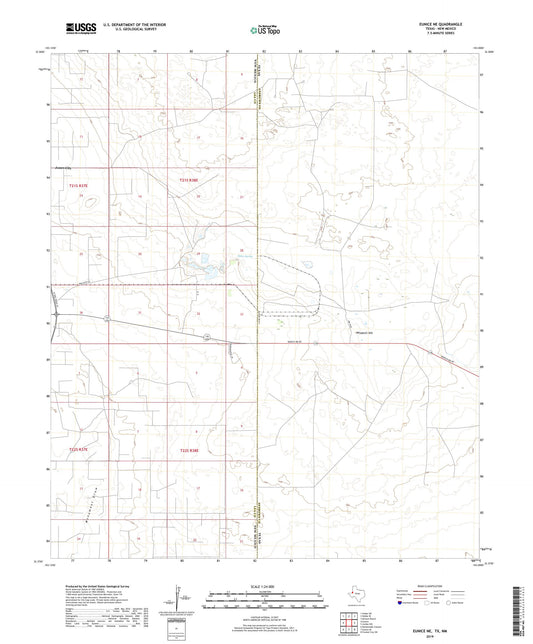 Eunice NE Texas US Topo Map Image