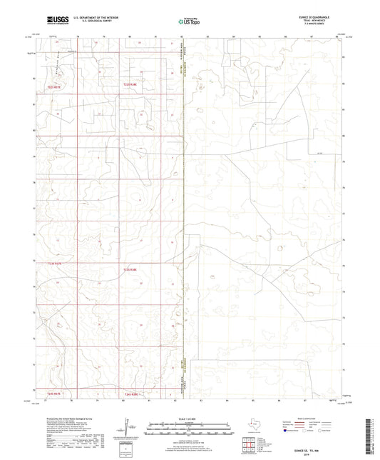 Eunice SE Texas US Topo Map Image
