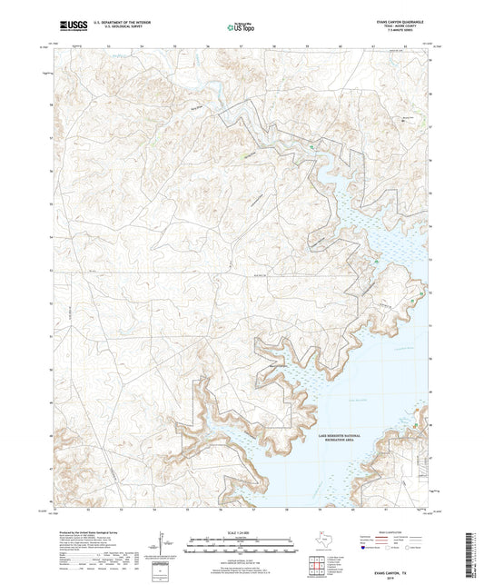 Evans Canyon Texas US Topo Map Image