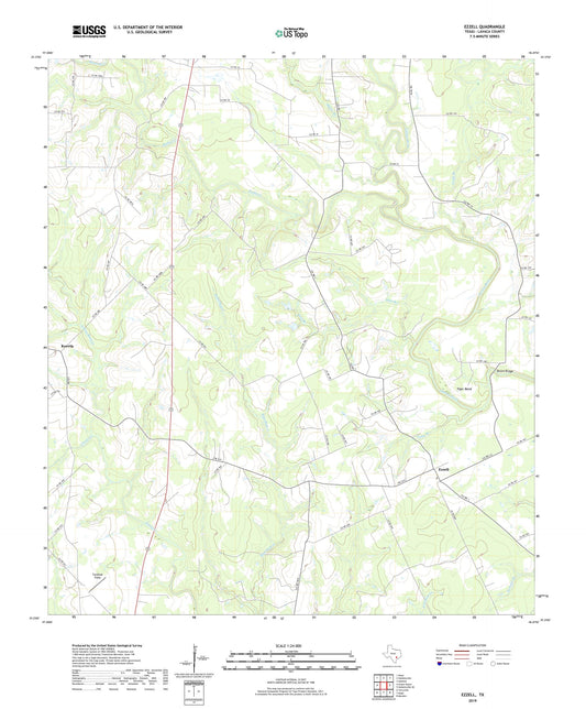 Ezzell Texas US Topo Map Image