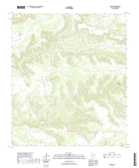 F C Ranch Texas US Topo Map Image