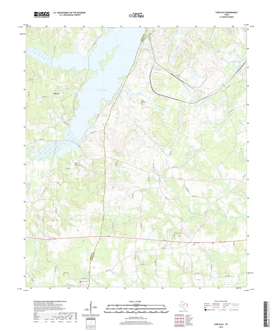 Fair Play Texas US Topo Map Image