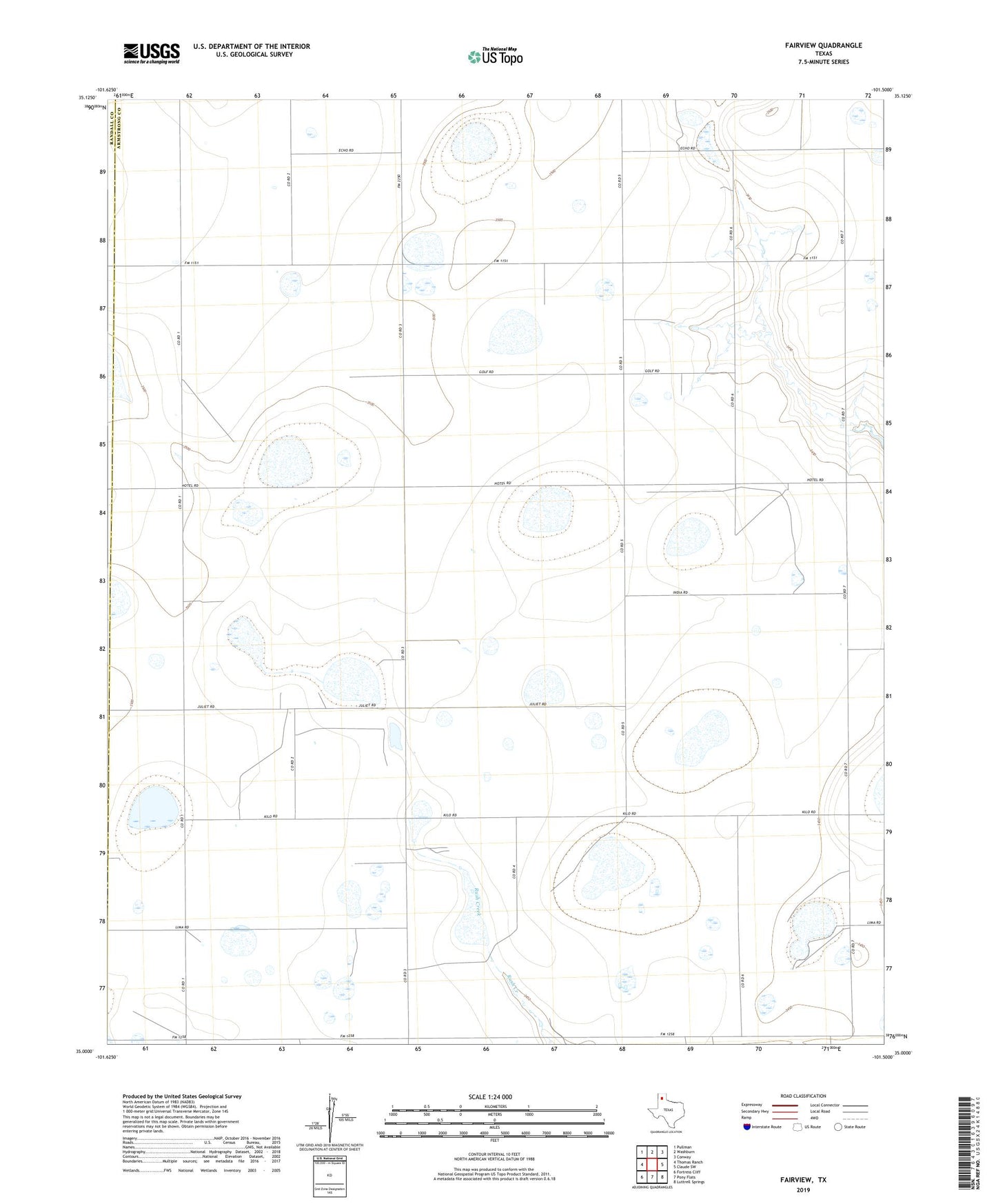 Fairview Texas US Topo Map Image