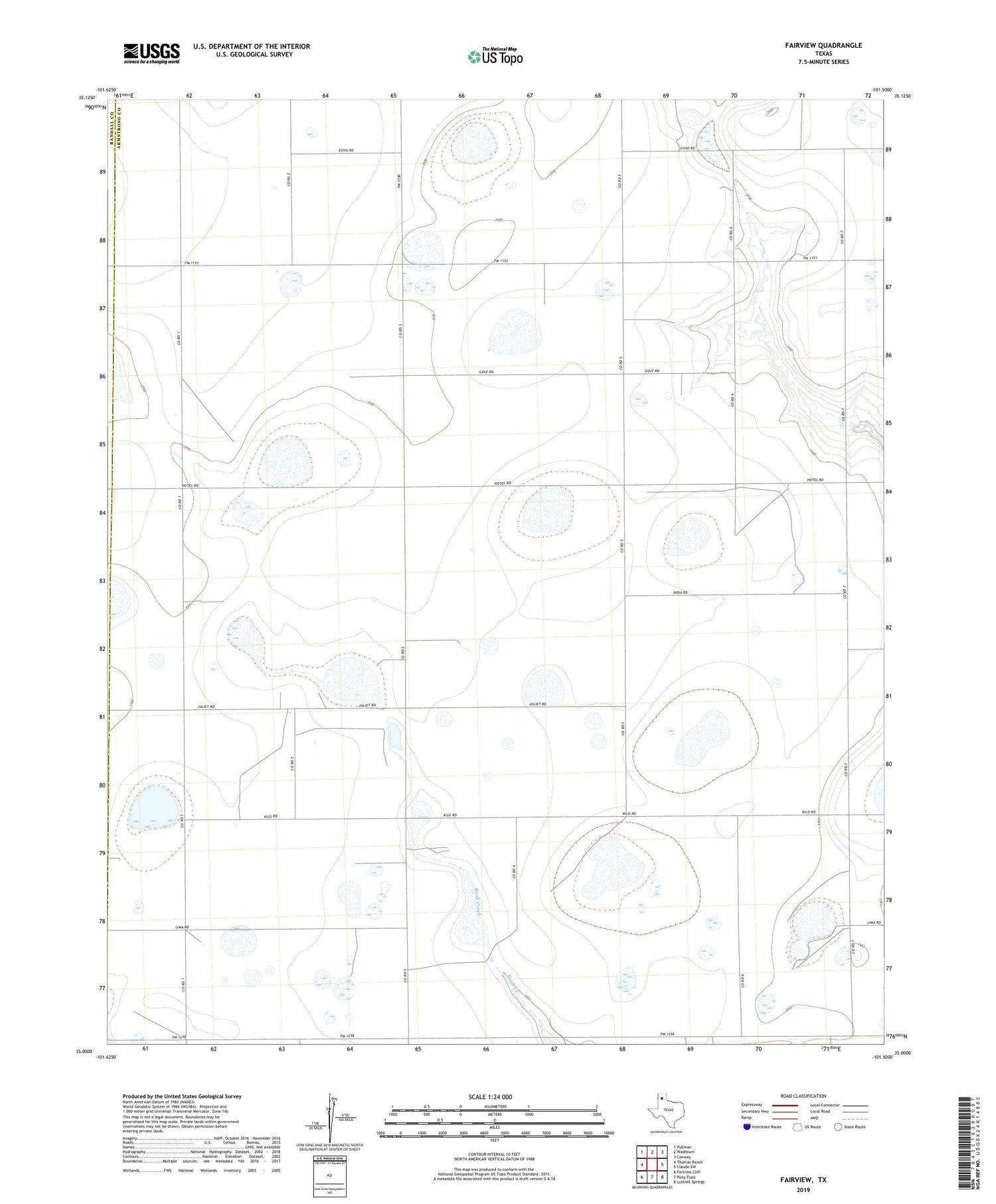 Fairview Texas US Topo Map Image