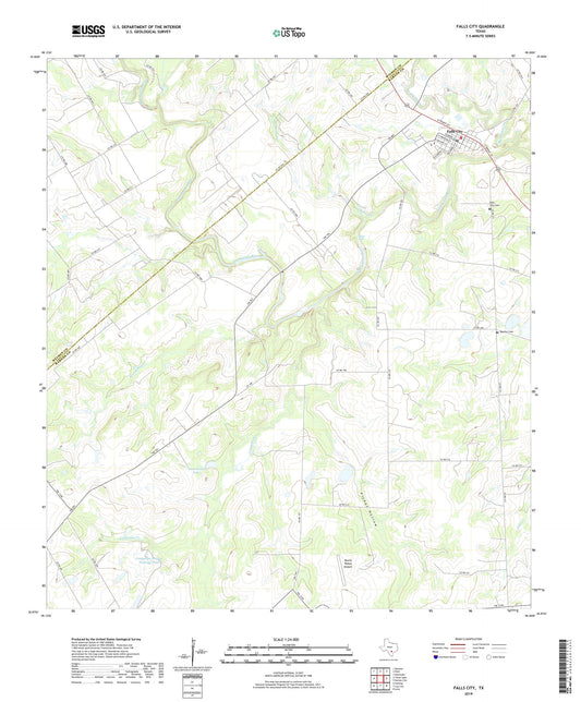 Falls City Texas US Topo Map Image